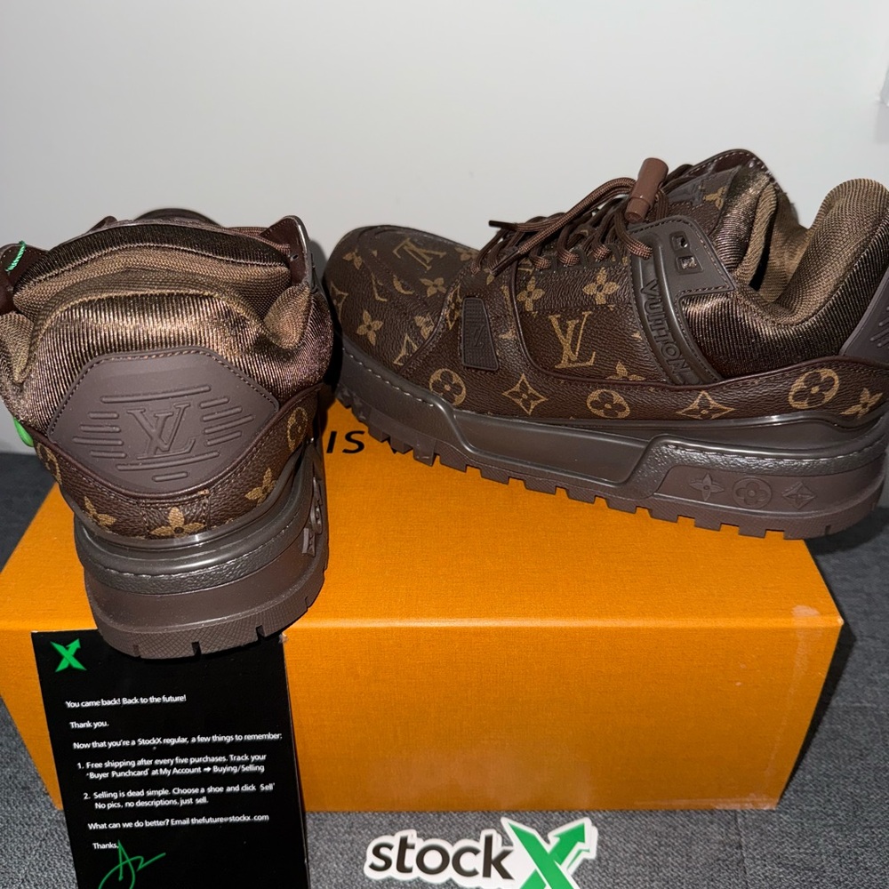 Louis Vuitton Maxi Trainer Brown Sneakers with Chunky Sole - Picture 3 of 9